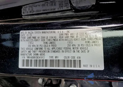 2025 Mazda Cx-50 Preferred z USA, uszkodzony, nr VIN 7MMVABBMXSN341913